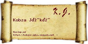 Kobza Jákó névjegykártya